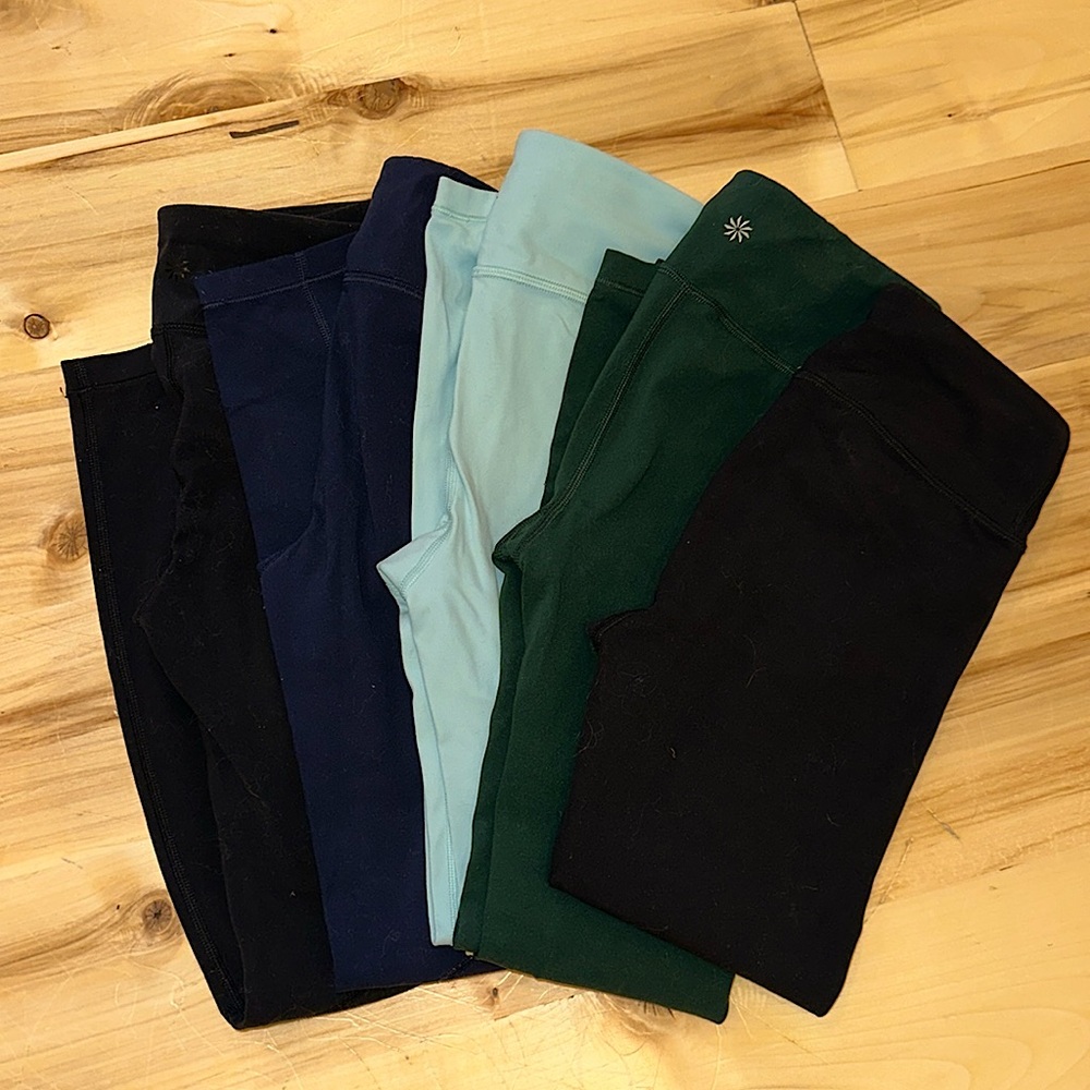 Lot of Girls Size 12 Athleta Leggings.  5 Pairs.